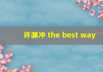 许渊冲 the best way